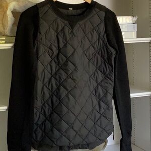 LuLuLemon Women’s Down Side-Zip Pullover Sz 6 in Black and Graphite